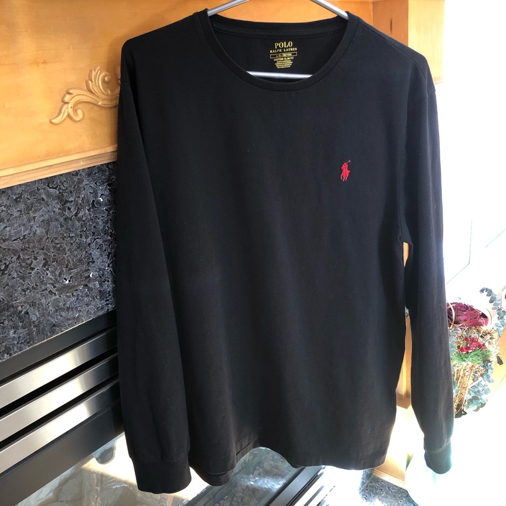Polo, Ralph Lauren, Men’s Large- Custom Slim Fit, Long Sleeve